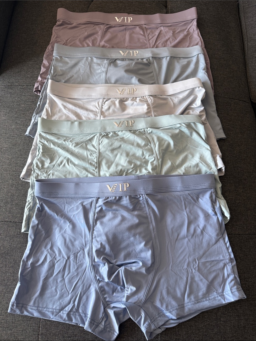 VIP Men's Stretch Boxer Briefs - Pastel Mix (5 Pack)